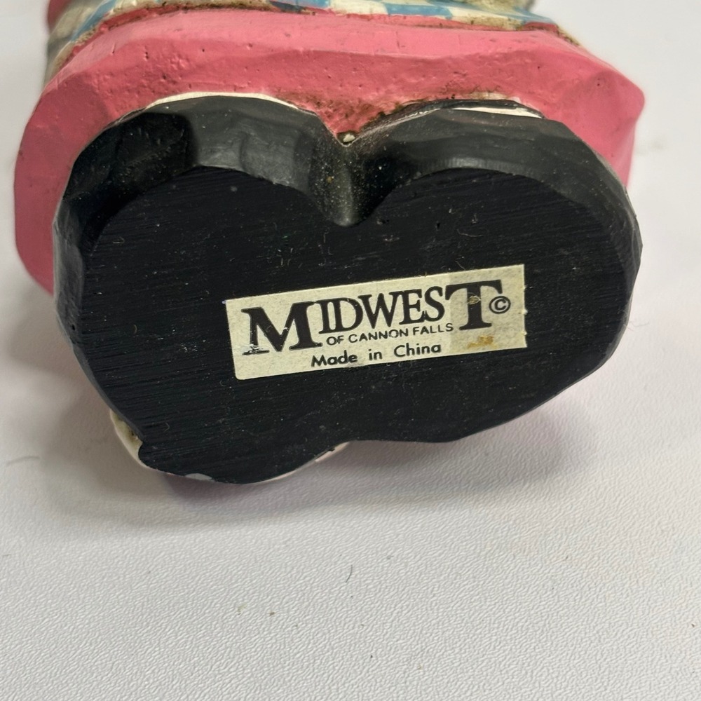 Midwest of Cannon Falls Cat Figurines Folk Art Wood Look Resin Set of 2 - Picture 3 of 5